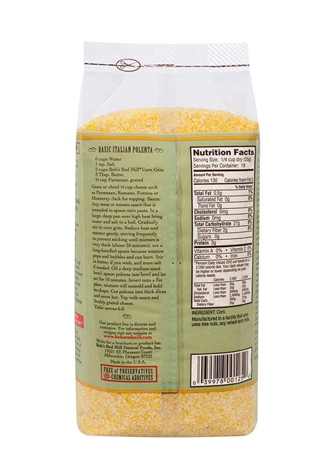 Bobs Red Mill Corn Grits Polenta 24 Ounce Pack Of 4