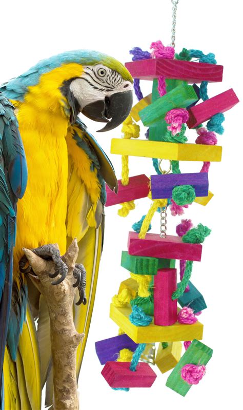 1859 Bird Toys Large Block Tower Parrot Cage Toy Cages African Grey