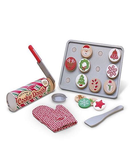 Slice and bake a dozen wooden cookies, then decorate them for christmas! Melissa and Doug Melissa & Doug Slice and Bake Wooden Christmas Cookie Play Food Set & Reviews ...