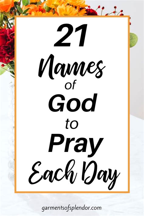Want To Pray The Names Of God With Power When We Declare The Names Of