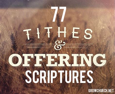 77 Tithes And Offerings Scriptures
