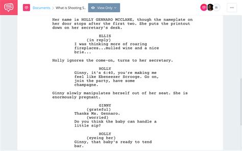 Shooting Script Example — Download Production Script Pdfs