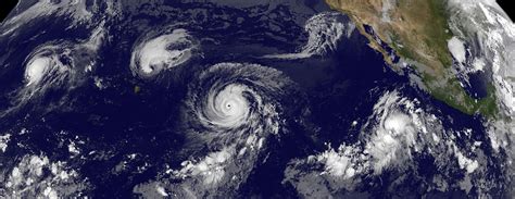 Four Tropical Cyclones Across The Entire Pacific Ocean Weather