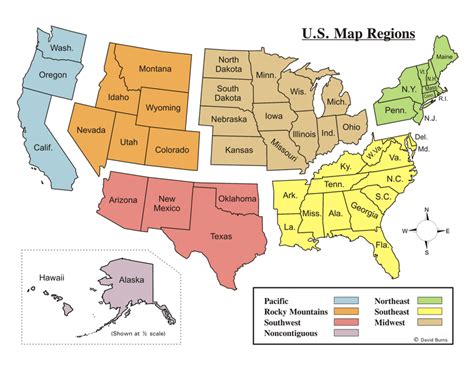 Regions Map Of The Us Map