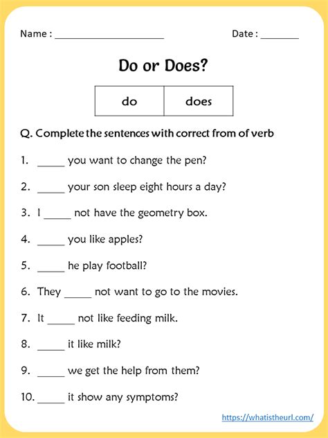 do-or-does-worksheets - Your Home Teacher