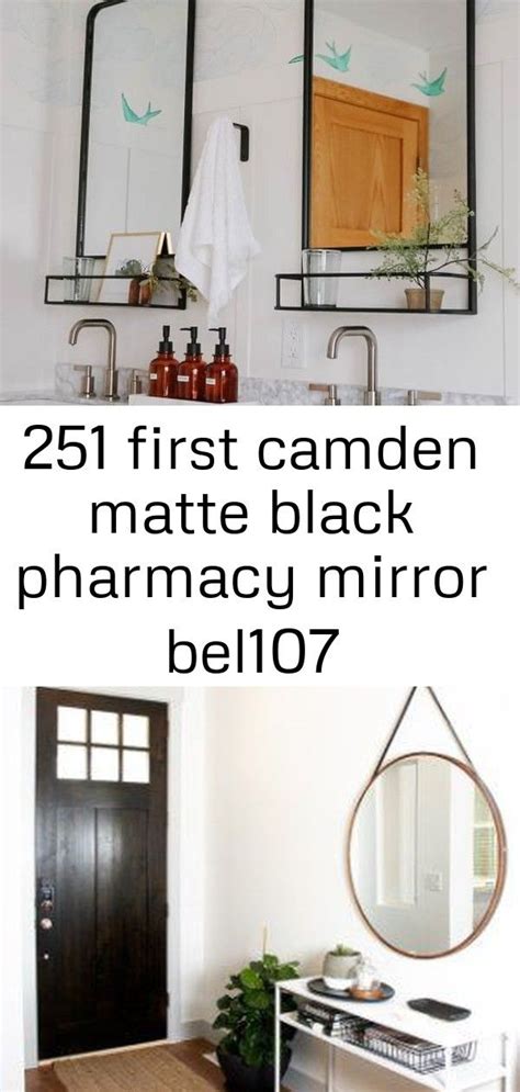 251 first camden matte black pharmacy mirror bel107 | Mirror, Wood mirror, Mirror decor