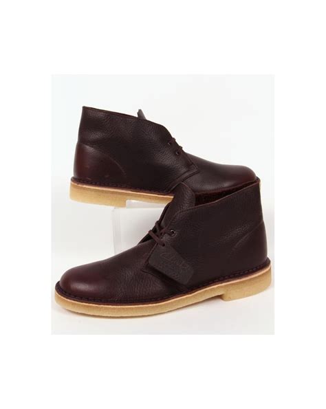 Clarks Originals Desert Boot In Leather Brown Tumbled Leather Clarks