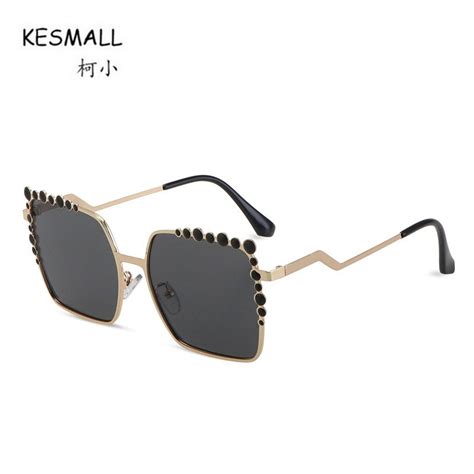 kesmall 2018 brand designer eyelasses frame women fashion luxury sunglasses men black color sun