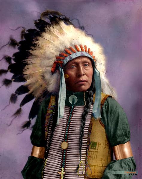 Colors For A Bygone Era Colorizedamerican Native Indian Chief Flying