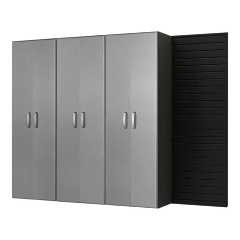Flow Wall Modular Wall Mounted Garage Cabinet Storage Set In Black