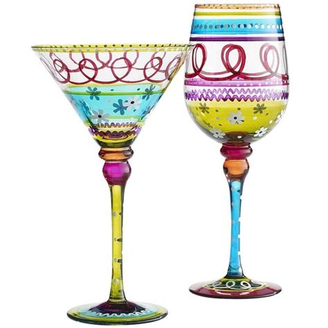 Pier 1 Festive Stripe Stemware Is Instant Fun For The Holidays Painted Wine Glass Painting