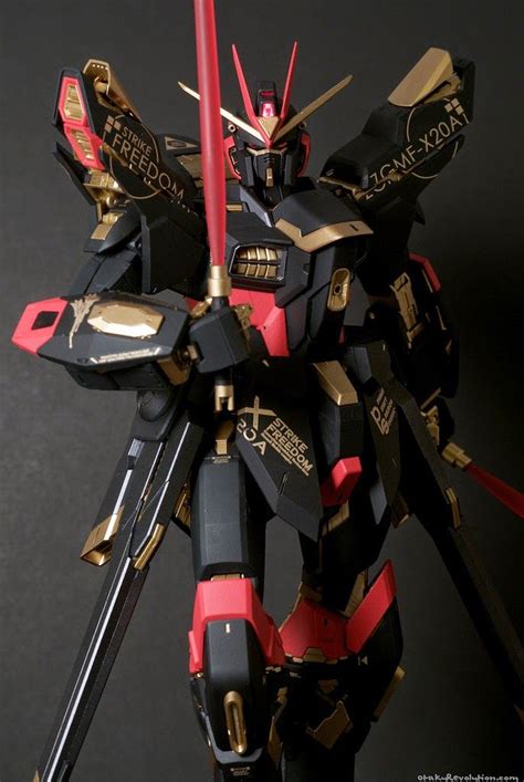Custom Build PG 1 60 Strike Freedom Gundam Black Color Scheme