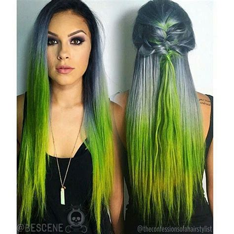 Silver Green Hair Color Melt By Linh Phan Hairstyles By