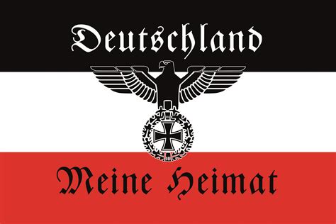 150 x 90 cm (breite x höhe) die flagge ist an der kurzen seite m. Deutschland meine Heimat mit adler blechschild - Kaufen ...