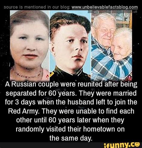 Á Russian Couple Were Reunited After Being Separated For 60 Years They Were Married For 3 Days