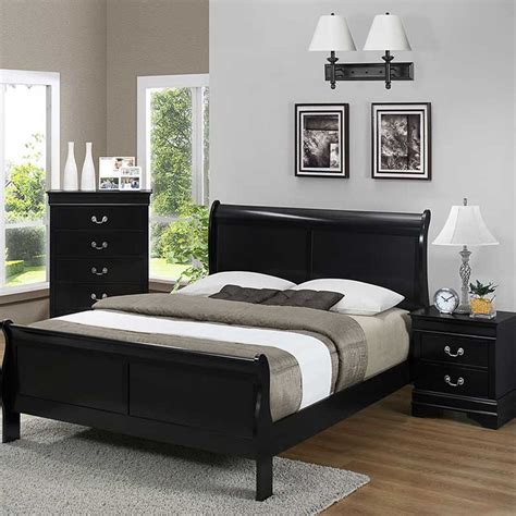 Dark Cozy Bedroom With Elegant Black Bedroom Furniture Ideas Black Bedroom Set Black