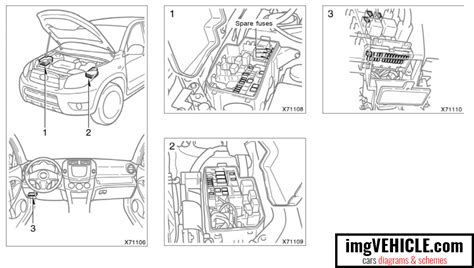 Fuse box diagram (location and assignment of electrical fuses and relays) for toyota rav4 (xa20; Toyota Rav4 XA30 Fuse box diagrams & schemes - imgVEHICLE.com