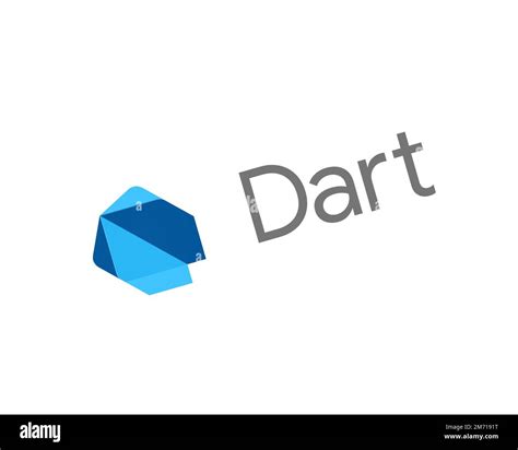 Dart Programming Language Rotated Logo White Background Stock Photo Alamy