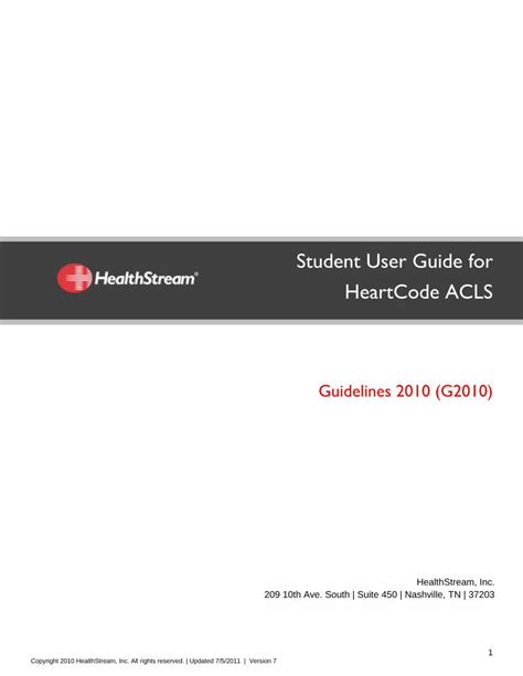 Pdf Student User Guide For Heartcode Acls · Heartcode Acls Part 1