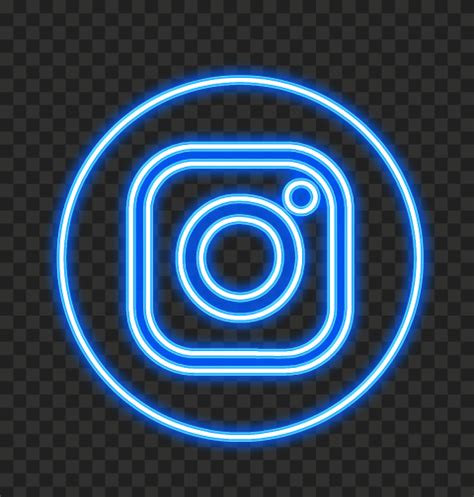 Instagram Logo Instagram Logo Blue Neon Lights Blue Logo Images And