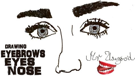 How To Draw Realistic Female Eyes And Nose And Eyebrows Step By Step