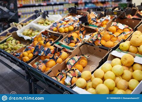 Big Choice Of Fresh Fruits In The Market Editorial Stock Image Image