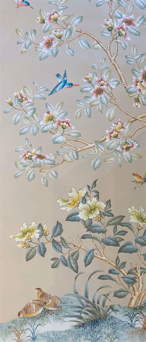 Gracie Handpainted Wallpaper Two Beautiful Panels For