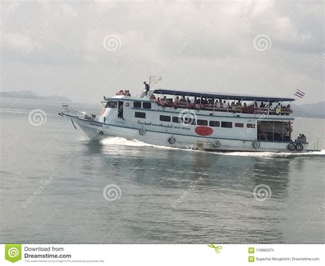 Ship Is Cruising On The Sea Editorial Stock Image Image Of Travel
