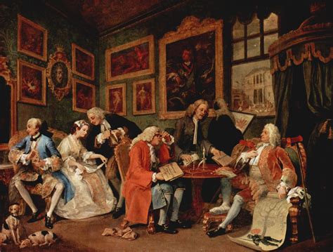 Großbild William Hogarth Gemäldezyklus Mariage à La Mode Szene