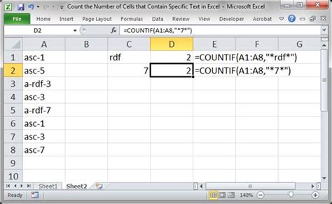 How To Use The Countif Function In Excel To Count Cells Containing Part