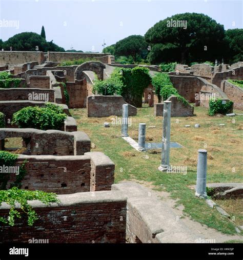 Ostia Antica Ruins At The Ancient Port Of Rome Italy Stock Photo Alamy