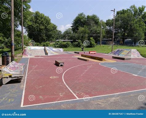 Diy Skatepark Edgewood Park In Lawrence Ks Editorial Photography