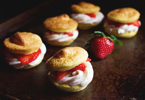The baked puff shells are a simple alchemy of milk, butter, water, salt and eggs. Low-Carb Strawberry Cream Puffs Recipe - Simply So Healthy