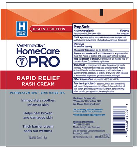 Ndc 24330 410 07 Welmedix Homecare Pro Extra Strength Rapid Rash Relief