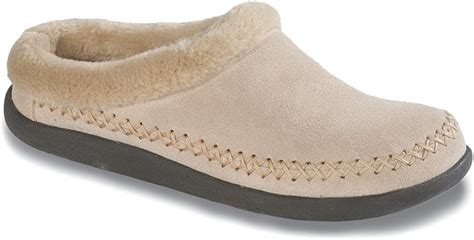 Tempur Pedic Womens Suede Mule Slippers Natural 10 M Us