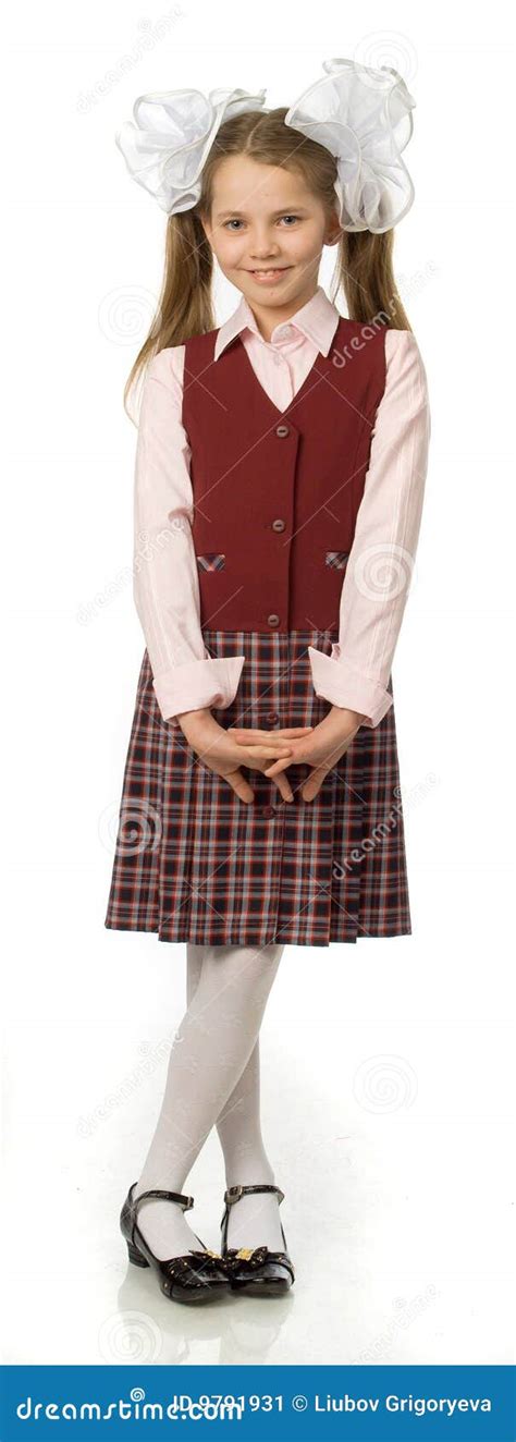 The Cherry Girl In A School Uniform Stock Image Image Of Happiness
