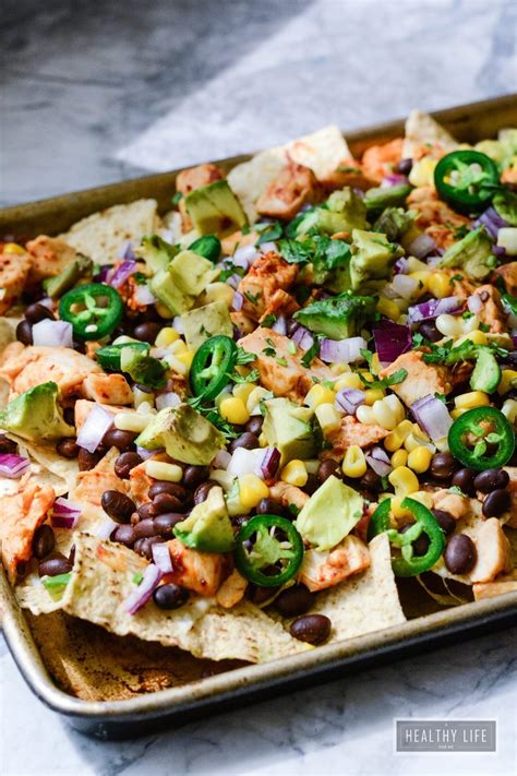 Cook for about 8 minutes until browned, then drain the fat. Healthy Chicken Nachos - A Healthy Life For Me