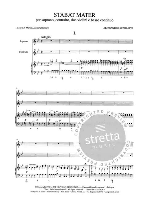 Stabat Mater From Alessandro Scarlatti Buy Now In The Stretta Sheet