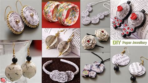11 Extra Beautiful Waste Paper Jewelry Making At Home Handmade