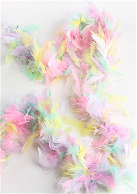 48 Mini Pastel Turkey Feather Boa Feathers Basic Craft Supplies