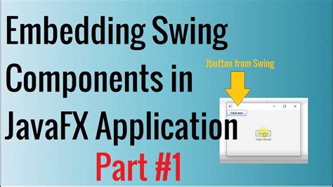 Embedding Swing Components In Javafx Applications Javafx Tutorial For