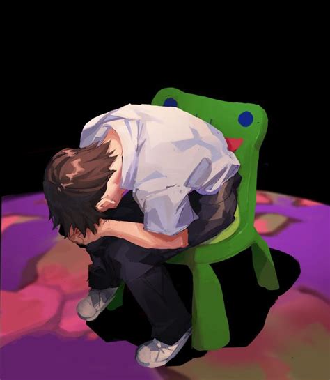 Shinji In A Froggy Chair Shinji In A Chair Know Your Meme