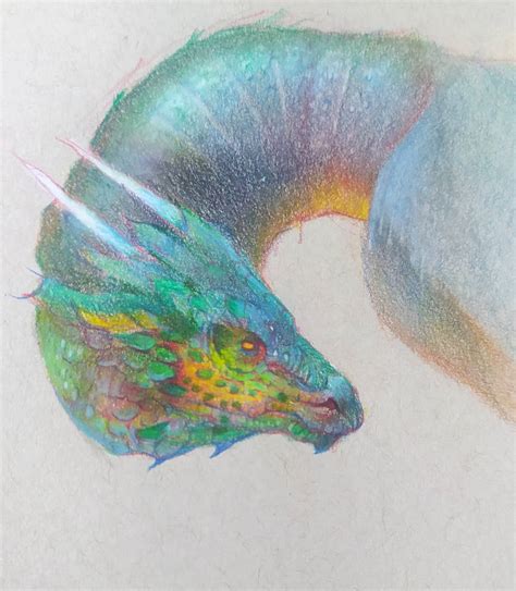 Dragon With Colored Pencilstime Lapse Video By Elbardo On Deviantart