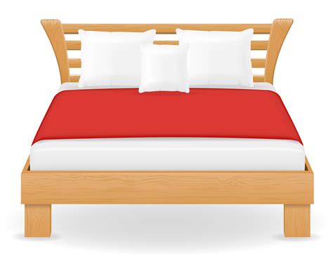 Double Bed Furniture Vector Illustration 489249 Vector Art At Vecteezy