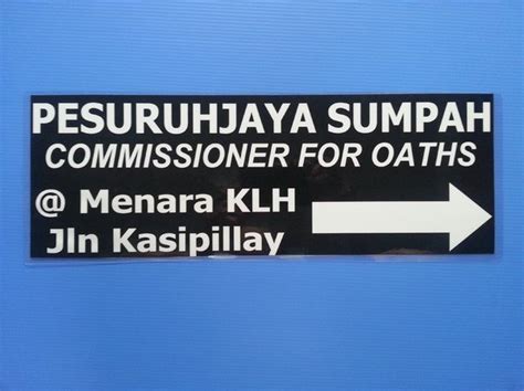 What is a commissioner for oaths? Commissioner for Oaths - Jalan Ipoh • Kuala Lumpur •