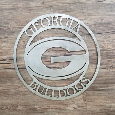 Georgia Bulldogs Home Decor Wall Art Metal Art Etsy