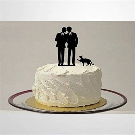 Decoración para tartas de boda gay homosexuales para tarta de