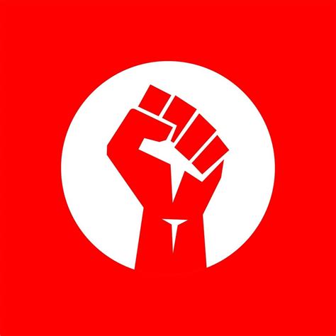 Raised Fist Logo Raised Black Fist Vecor Icon Victory Rebel Symbol In Protest Or Riot Gesture