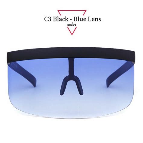 oversized shield visor sunglasses very big lens glasses flat eyeglasses mirrored ebay
