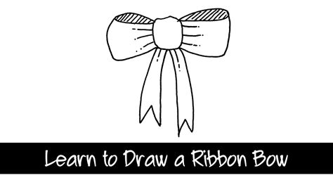 Learn To Draw A Ribbon Bow Quick And Easy Doodle Drawing Youtube